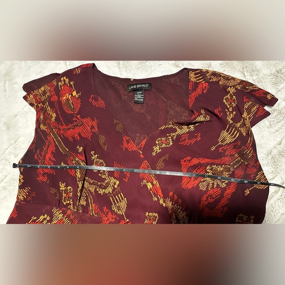 Lane Bryant Plus Size Faux Wrap V neck Tunic Blouse/ Dress Size 18/20 - Picture 2 of 10